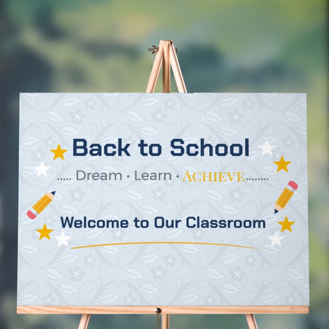 Señal Acrílica Letrero de Aula para Regreso a Clases | Bienvenida (Neutral )