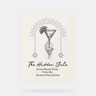 Señal Acrílica Letrero de bebida de tarot