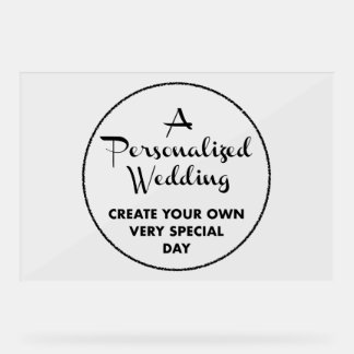 Señal Acrílica Letrero de bienvenida de boda personalizado de acr