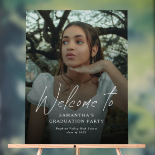Señal Acrílica Letrero de bienvenida para fiesta de graduación co
