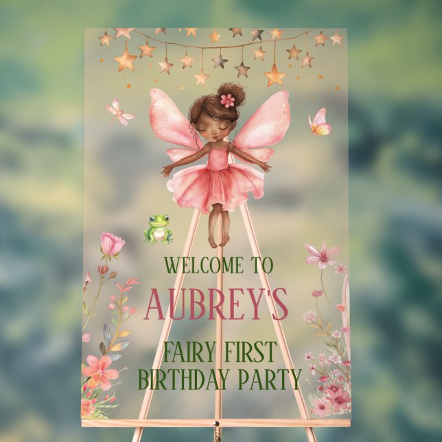 Señal Acrílica Letrero de bienvenida para primer cumpleaños de ha (Neutral )