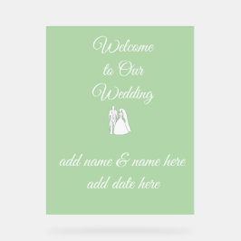 Señal Acrílica Letrero de boda / recepción