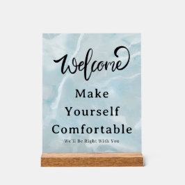 Señal Acrílica Letrero de exhibición de acrílico de bienvenida po