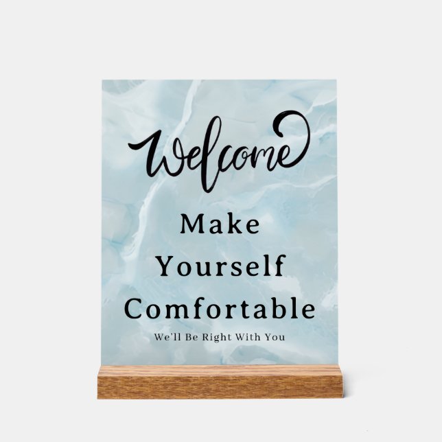 Señal Acrílica Letrero de exhibición de acrílico de bienvenida po (Anverso)