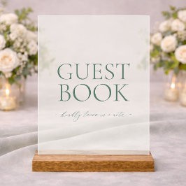 Señal Acrílica Letrero de Libro de Invitados de Boda de Acrílico 