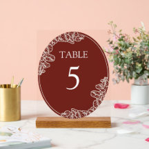 Letrero de mesa de acrílico de Anthurium