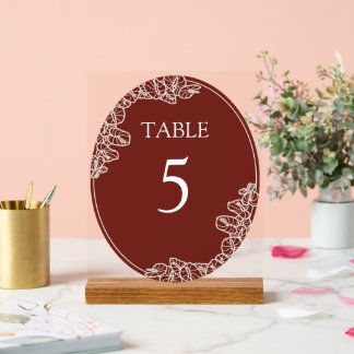 Señal Acrílica Letrero de mesa de acrílico de Anthurium