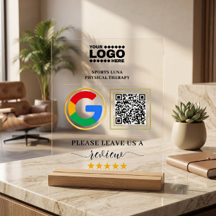 Señal Acrílica Letrero de reseñas comerciales personalizadas con