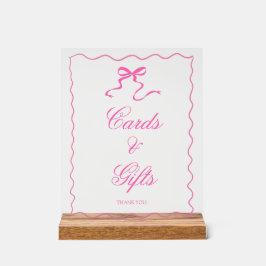 Señal Acrílica Letrero de Tarjetas y Regalos para Baby Shower con