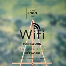 Letrero de WiFi Empresarial Personalizado con tu L