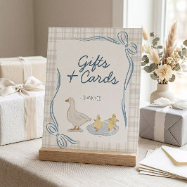 Señal Acrílica Letrero para mesa de regalos y tarjetas para baby 