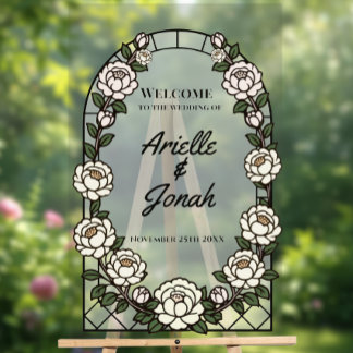 Señal Acrílica Letreros de Bienvenida de Boda Personalizados - Es