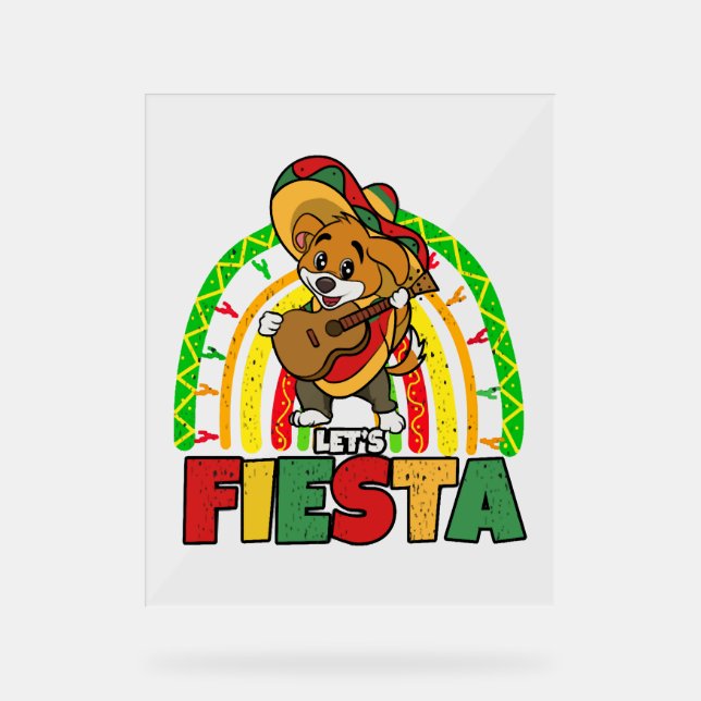Señal Acrílica Lets Fiesta Dog (Anverso)