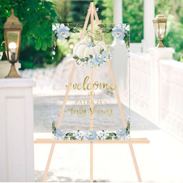 Señal Acrílica Leyenda de bienvenida de Baby Shower de Calabaza V