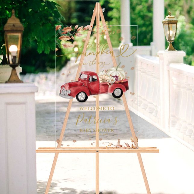 Señal Acrílica Leyenda de bienvenida de Baby Shower de la caída d (Subido por el creador)