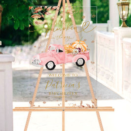 Señal Acrílica Leyenda de bienvenida de Baby Shower de la caída d