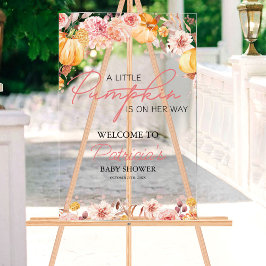 Señal Acrílica Leyenda de bienvenida de Baby Shower de la caída d