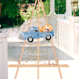 Señal Acrílica Leyenda de bienvenida de Baby Shower de la caída d