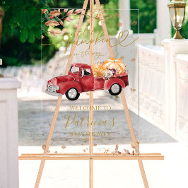 Señal Acrílica Leyenda de bienvenida de Baby Shower de la caída d