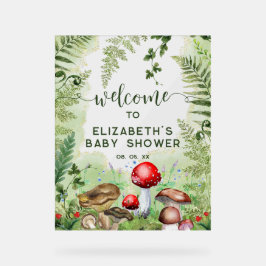 Señal Acrílica Leyenda de bienvenida de los champiñones del bosqu