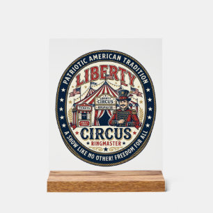 Señal Acrílica Liberty Circus Patriótico Patriótico Circo Domador