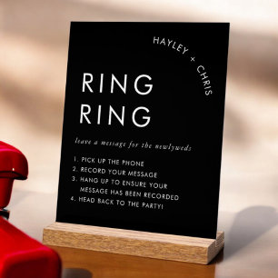 Señal Acrílica Libreta de invitados de audio del Boda de mensajes