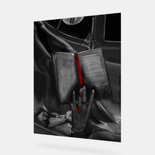 Señal Acrílica Libro de carbón a la luz de la luna Lover Crimson 