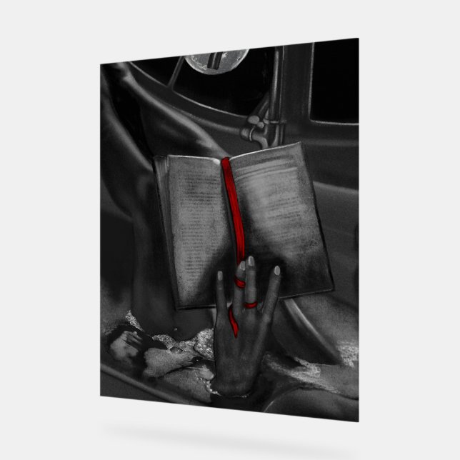 Señal Acrílica Libro de carbón a la luz de la luna Lover Crimson  (Ángulo)
