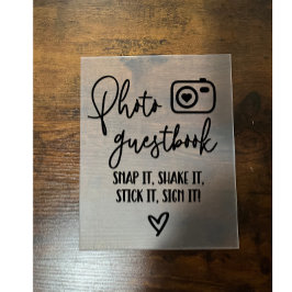 Señal Acrílica Libro de visitas fotográficas
