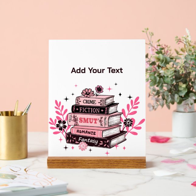 Señal Acrílica Libros (Boda)
