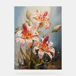 Señal Acrílica Lily de Toad - Floral de Impasto