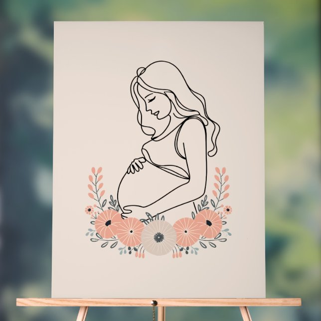 Señal Acrílica Línea de Embarazo Serene (Neutral )