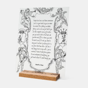 Señal Acrílica Línea de expresión amor Art Victorian Simple