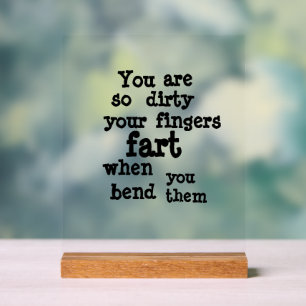 Señal Acrílica Línea Farty Fingers