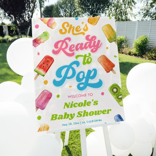Señal Acrílica Listo para mostrar la bienvenida de Baby Shower