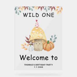 Señal Acrílica Little Mushroom primera fiesta de cumpleaños