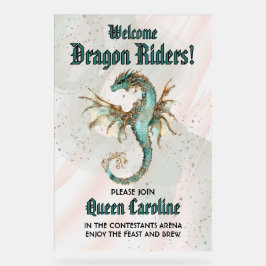 Señal Acrílica Llamar a todos los jinetes de dragones Cumpleaños