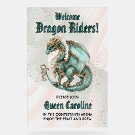 Señal Acrílica Llamar a todos los jinetes de dragones Cumpleaños