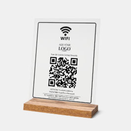 Señal Acrílica Logotipo comercial Código Qr Office Internet Scan