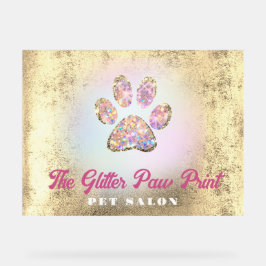 Señal Acrílica logotipo de impresión de lápiz purpurina de fondo