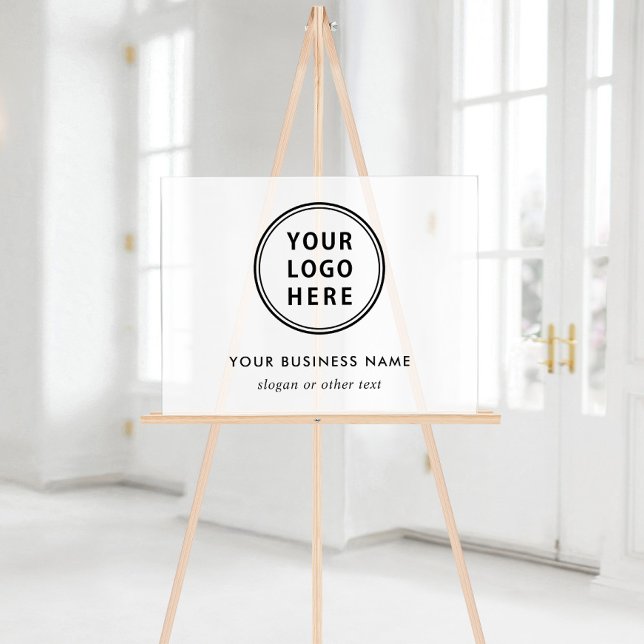 Señal Acrílica Logotipo moderno promocional con escarcha (Subido por el creador)