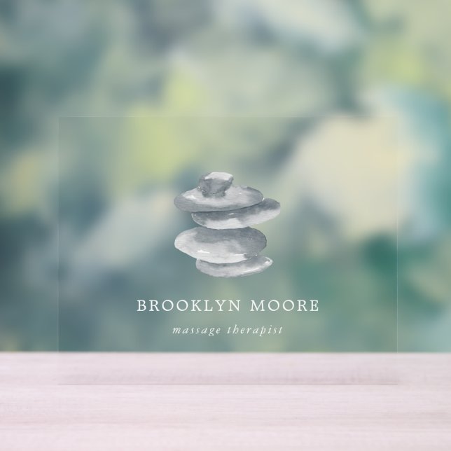 Señal Acrílica Logotipo | Rótulo de puertas de trabajo (Neutral )