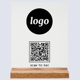 Señal Acrílica Logotipo simple de código QR Exploración para paga