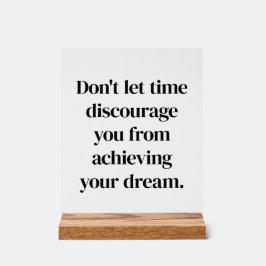 Señal Acrílica Lograr tu sueño Rótulo acrílico