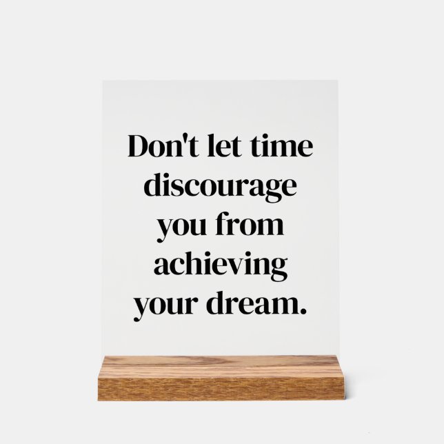 Señal Acrílica Lograr tu sueño Rótulo acrílico (Anverso)