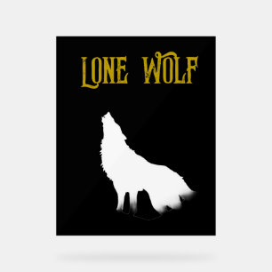 Señal Acrílica Lone Wolf Male Sigma Minimalista moderno