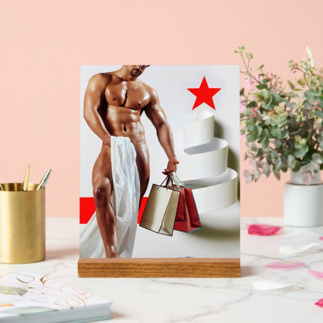 Señal Acrílica Los Navidades de SlipperyJoe compran papel blanco  (Boda)