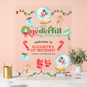Señal Acrílica Los Navidades más extraños son el primer cumpleaño