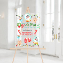 Señal Acrílica Los Navidades más extraños son el primer cumpleaño