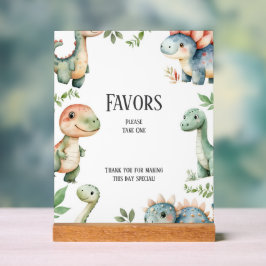 Señal Acrílica Los niños adoran los dinosaurios y el Rótulo favor